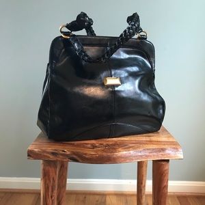 Latico Black Leather Hobo Bag